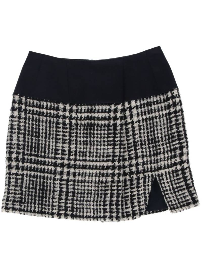 Christian Dior Pre-Owned 2000s houndstooth mini skirt - Black von Christian Dior Pre-Owned