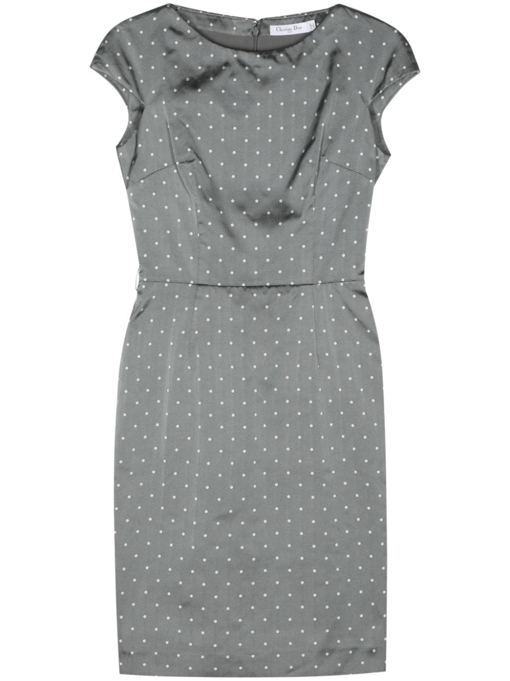 Christian Dior Pre-Owned 2000s polka-dot midi dress - Grey von Christian Dior Pre-Owned