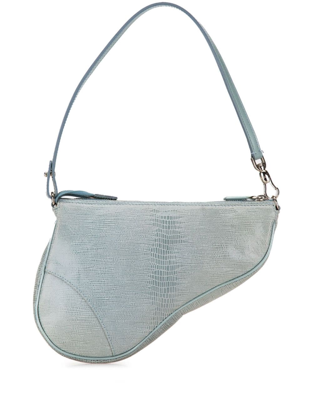 Christian Dior Pre-Owned 2001 Mini Lizard Saddle Pochette shoulder bag - Blue von Christian Dior Pre-Owned