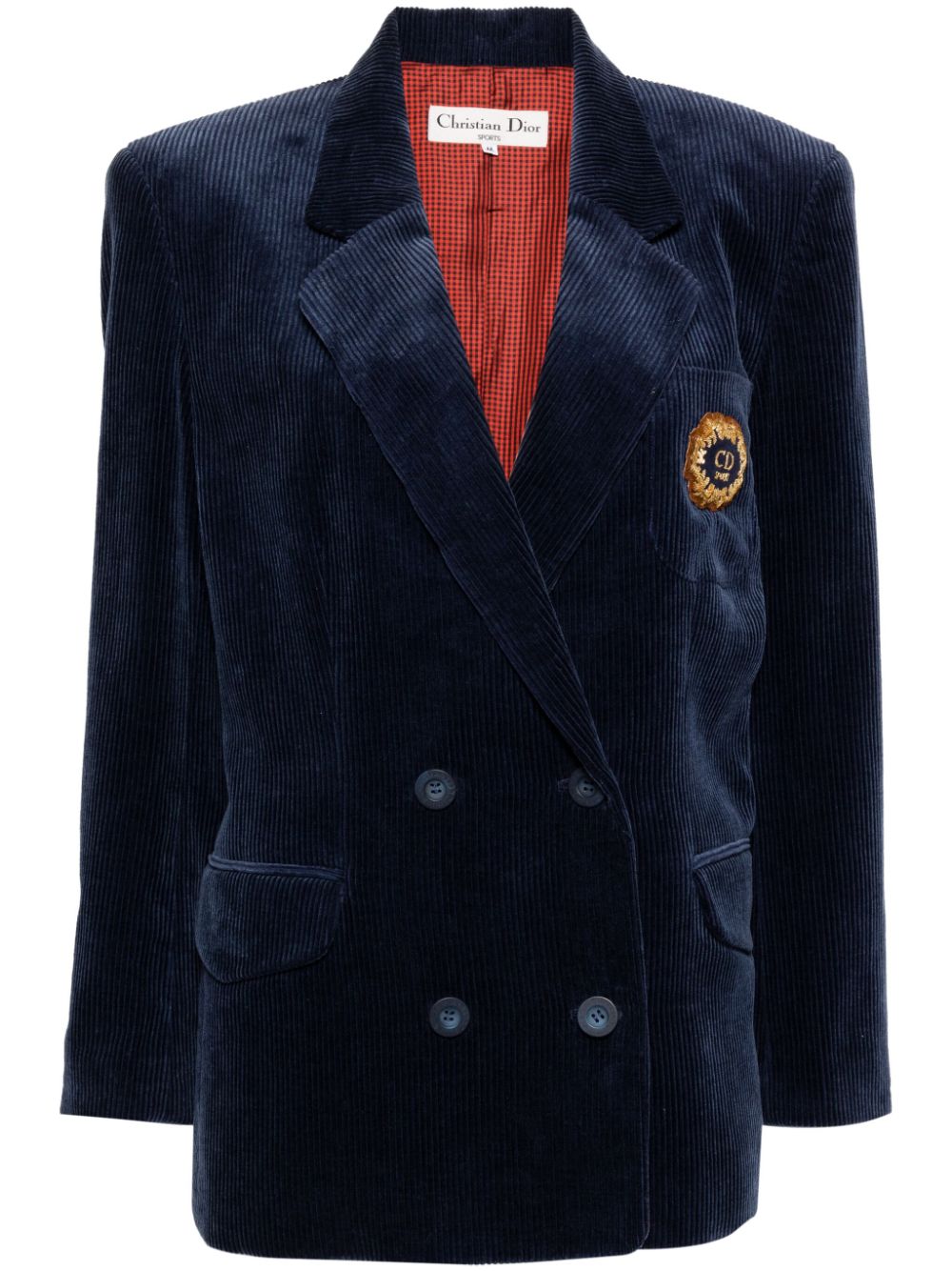 Christian Dior Pre-Owned 2001 sports double-breasted blazer - Blue von Christian Dior Pre-Owned