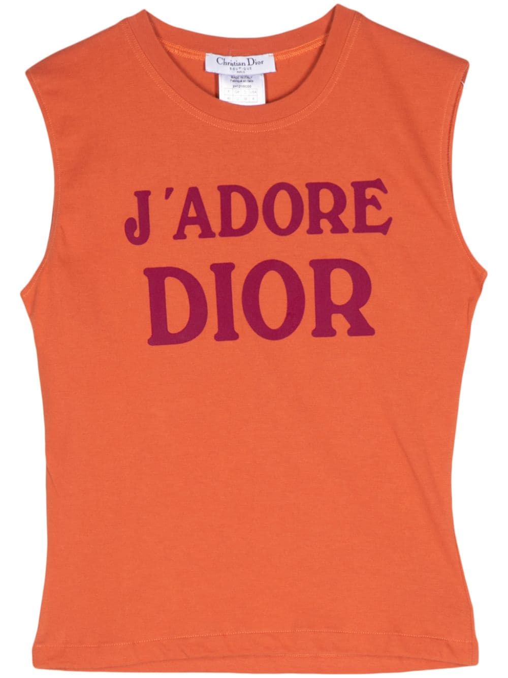 Christian Dior Pre-Owned 2002 J'Adore Dior cotton tank top - Orange von Christian Dior Pre-Owned