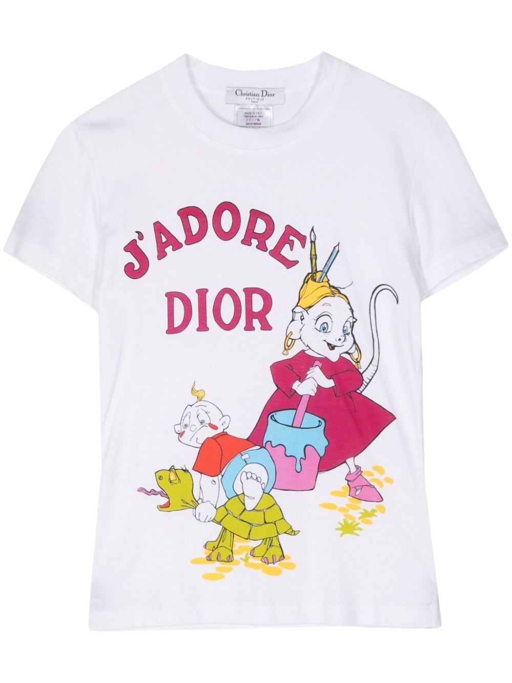 Christian Dior Pre-Owned 2002 J'Adore Dior graphic-print T-shirt - White von Christian Dior Pre-Owned