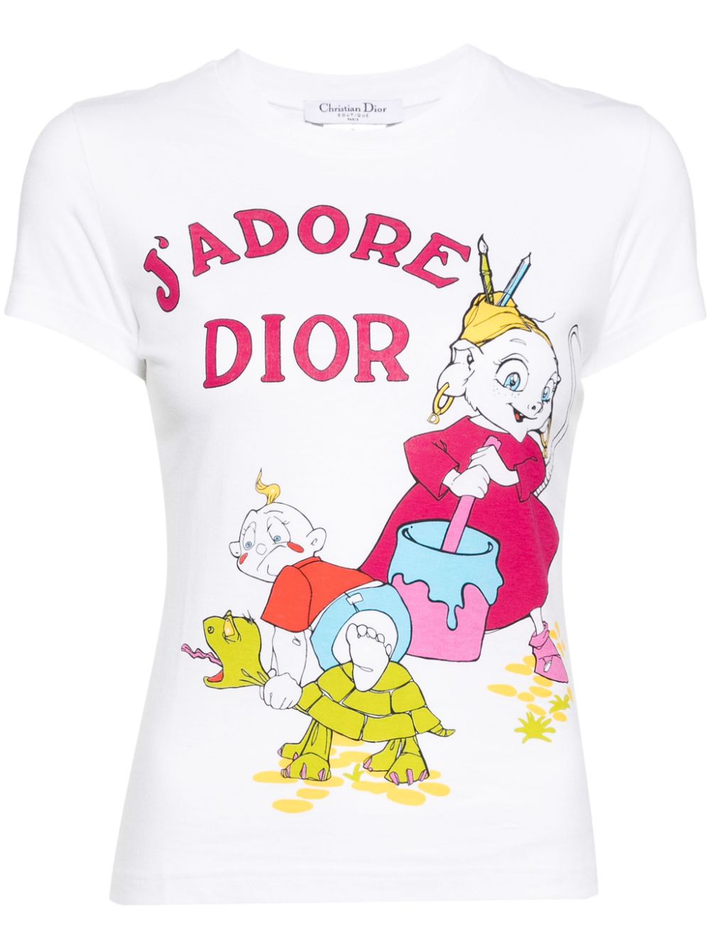 Christian Dior Pre-Owned 2002 J'Adore Dior graphic-print T-shirt - White von Christian Dior Pre-Owned