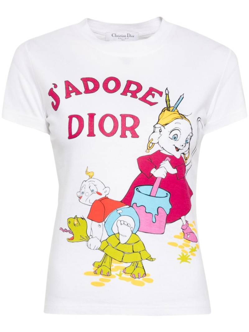 Christian Dior Pre-Owned 2002 graphic-print T-shirt - White von Christian Dior Pre-Owned