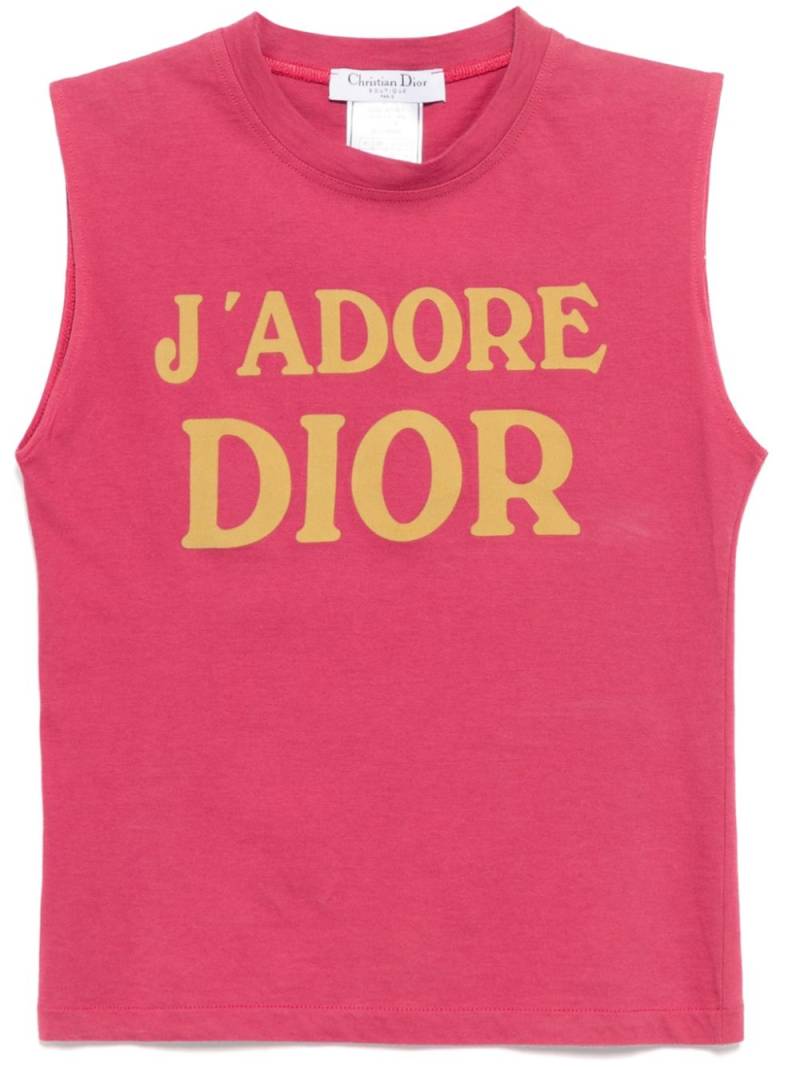 Christian Dior Pre-Owned 2002 logo-print tank top - Pink von Christian Dior Pre-Owned