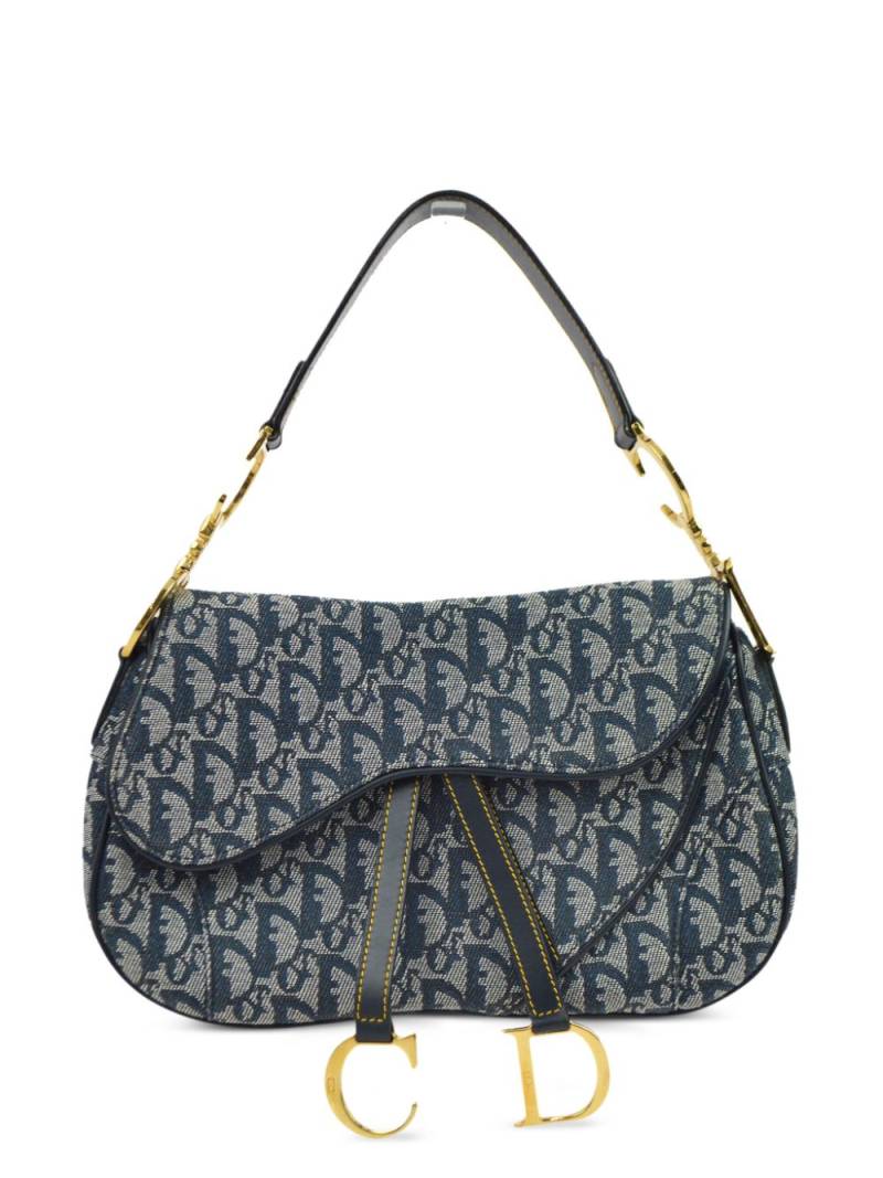 Christian Dior Pre-Owned 2003 Trotter Double Saddle shoulder bag - Blue von Christian Dior Pre-Owned