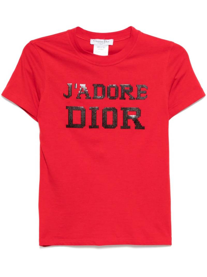 Christian Dior Pre-Owned 2003 logo-patch T-shirt - Red von Christian Dior Pre-Owned