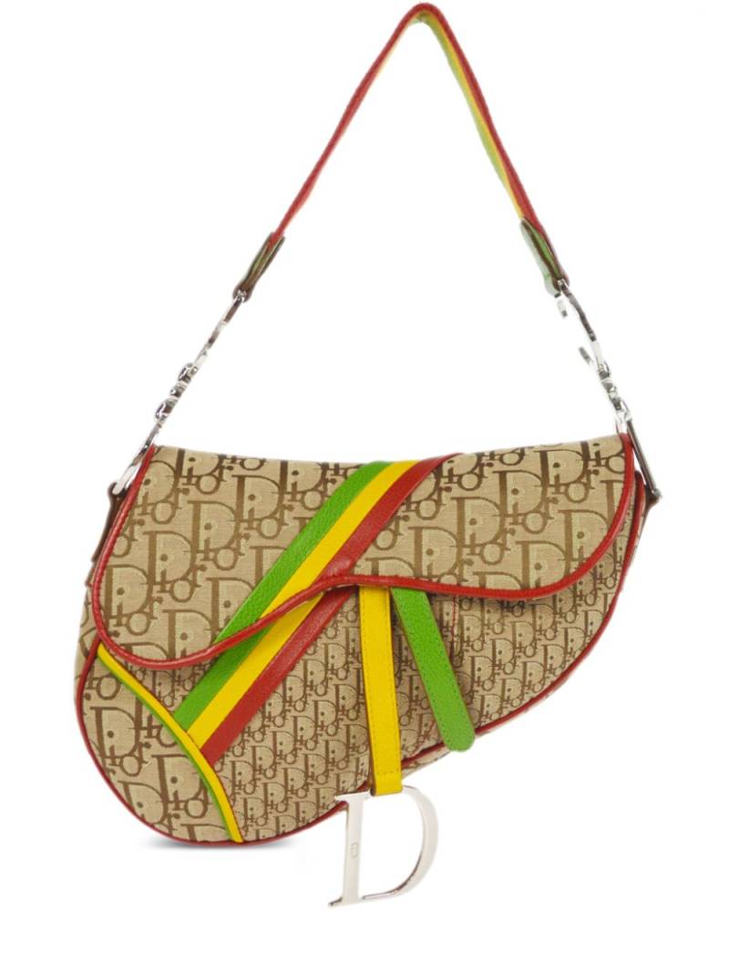 Christian Dior Pre-Owned 2004 Rasta Oblique Saddle bag - Neutrals von Christian Dior Pre-Owned