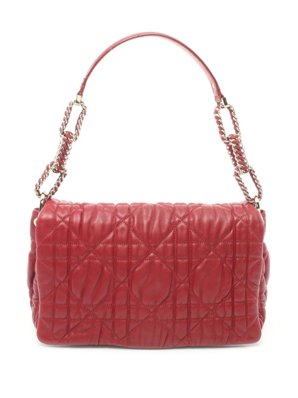 Christian Dior Pre-Owned 2010 Cannage Flap shoulder bag - Red von Christian Dior Pre-Owned