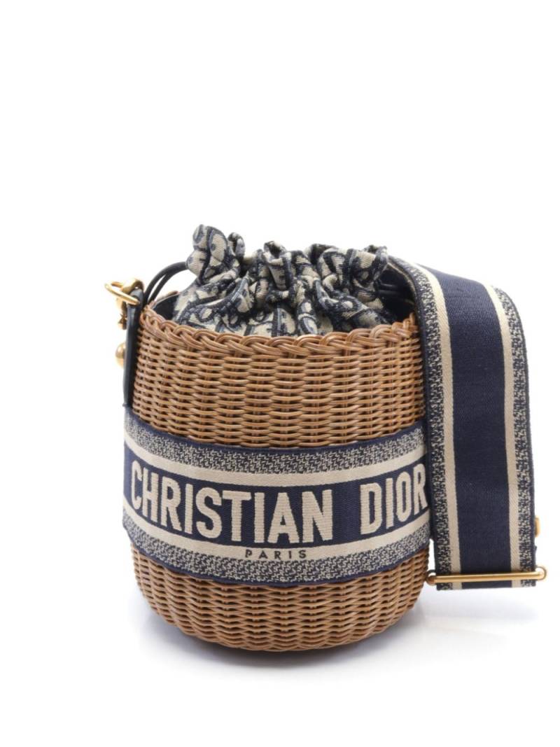 Christian Dior Pre-Owned 2010s Oblique Wicker bucket bag - Neutrals von Christian Dior Pre-Owned