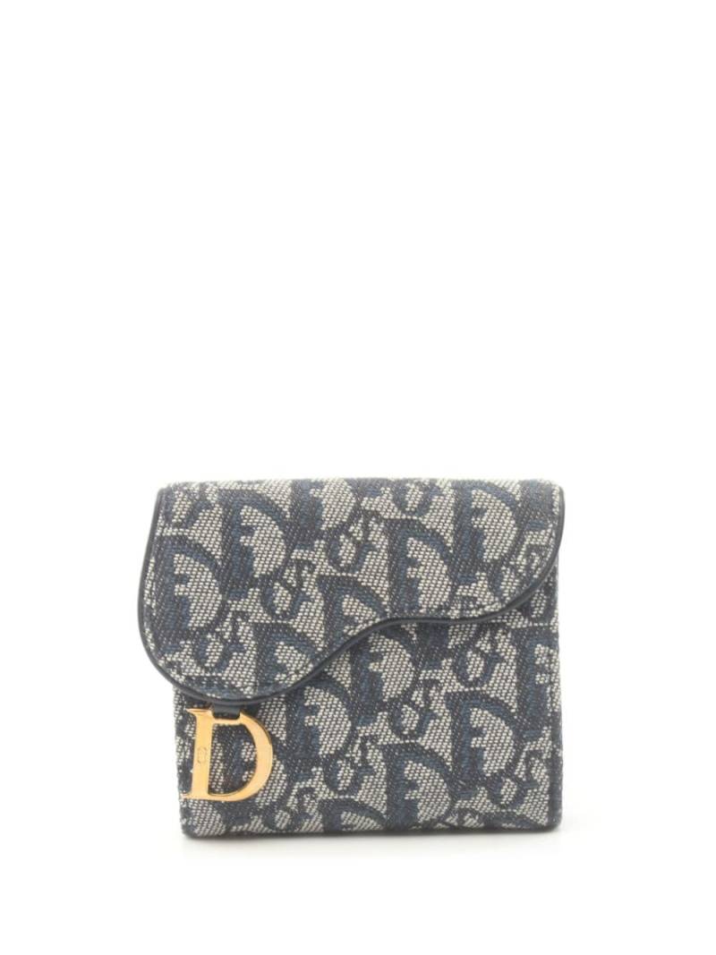 Christian Dior Pre-Owned 2010s Saddle Trotter bi-fold wallet - Blue von Christian Dior Pre-Owned