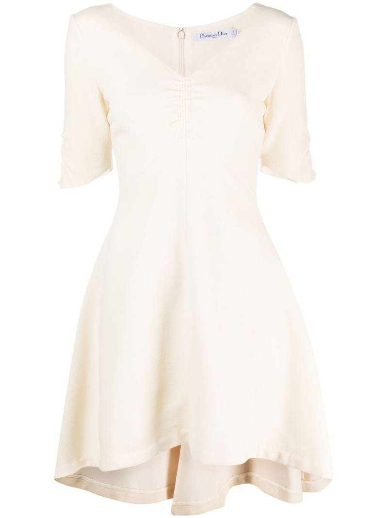 Christian Dior Pre-Owned 2010s flared wool minidress - Neutrals von Christian Dior Pre-Owned