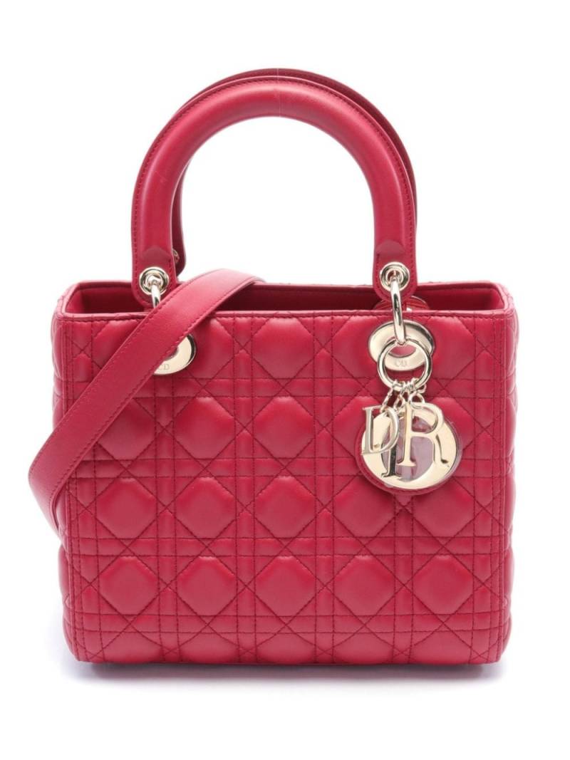 Christian Dior Pre-Owned 2010s medium Lady Dior two-way handbag - Red von Christian Dior Pre-Owned