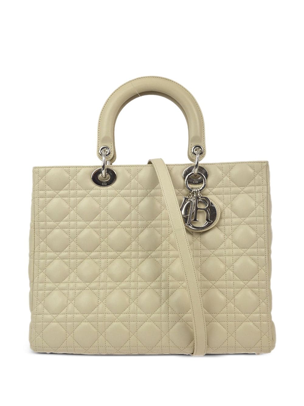 Christian Dior Pre-Owned 2012 Cannage Lady Dior two-way handbag - Neutrals von Christian Dior Pre-Owned