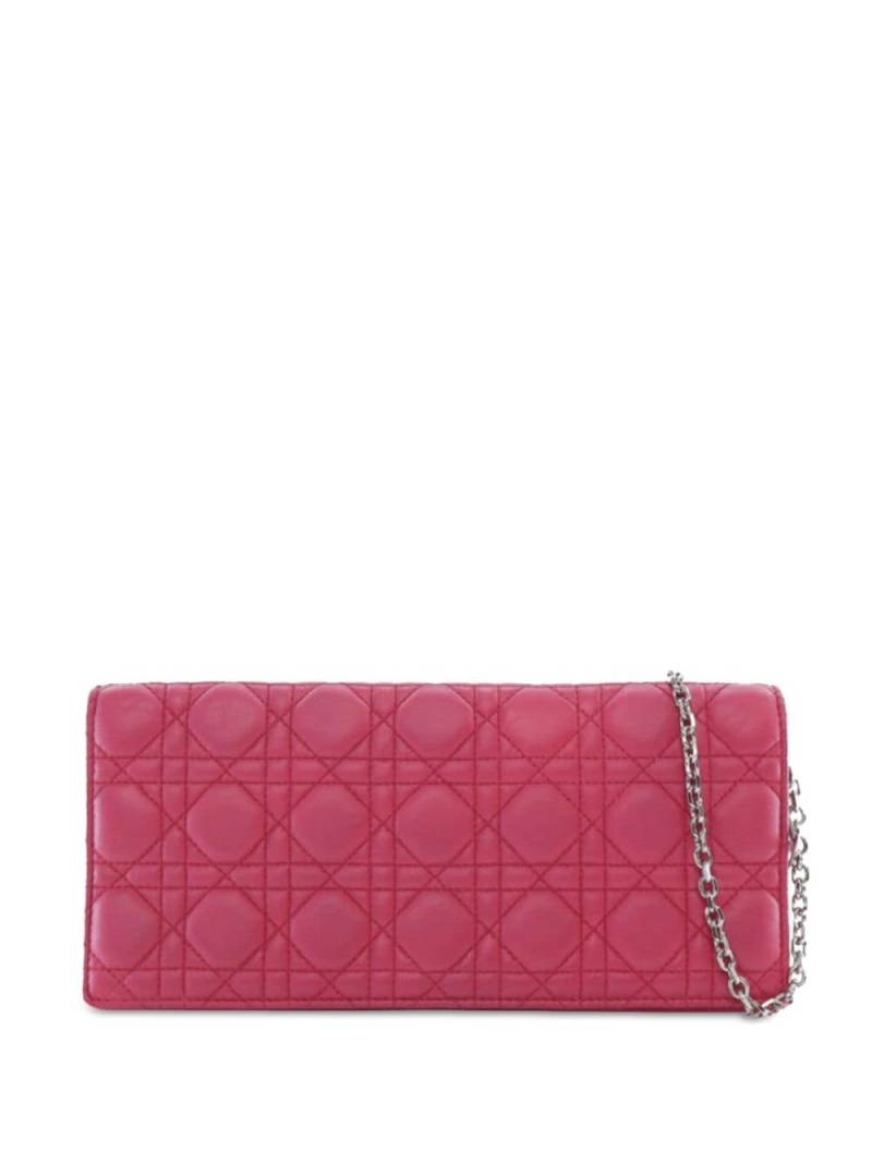 Christian Dior Pre-Owned 2012 Lambskin Cannage Lady Dior Wallet On Chain crossbody bag - Pink von Christian Dior Pre-Owned