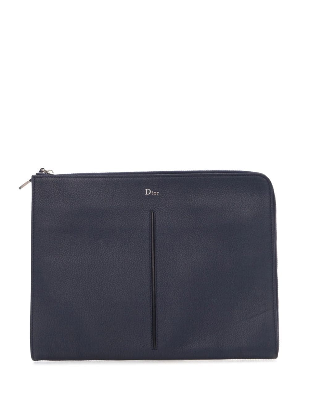 Christian Dior Pre-Owned 2013 Leather Document Case clutch bag - Blue von Christian Dior Pre-Owned