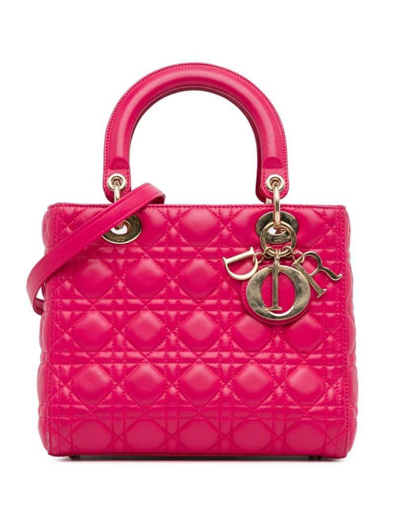 Christian Dior Pre-Owned 2013 Medium Lambskin Cannage Lady Dior satchel - Pink von Christian Dior Pre-Owned