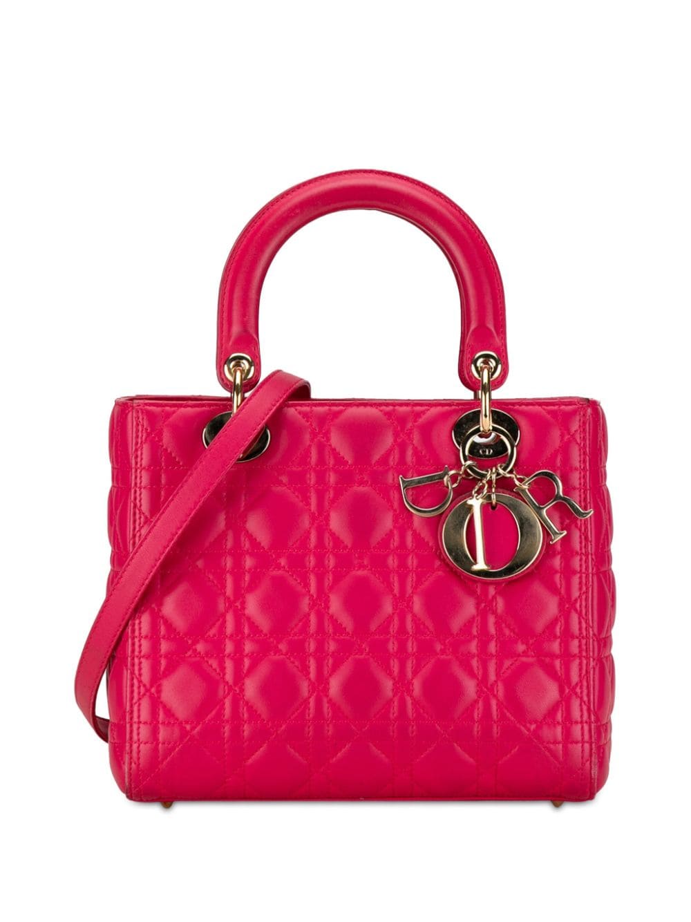 Christian Dior Pre-Owned 2013 Medium Lambskin Cannage Lady Dior satchel - Pink von Christian Dior Pre-Owned