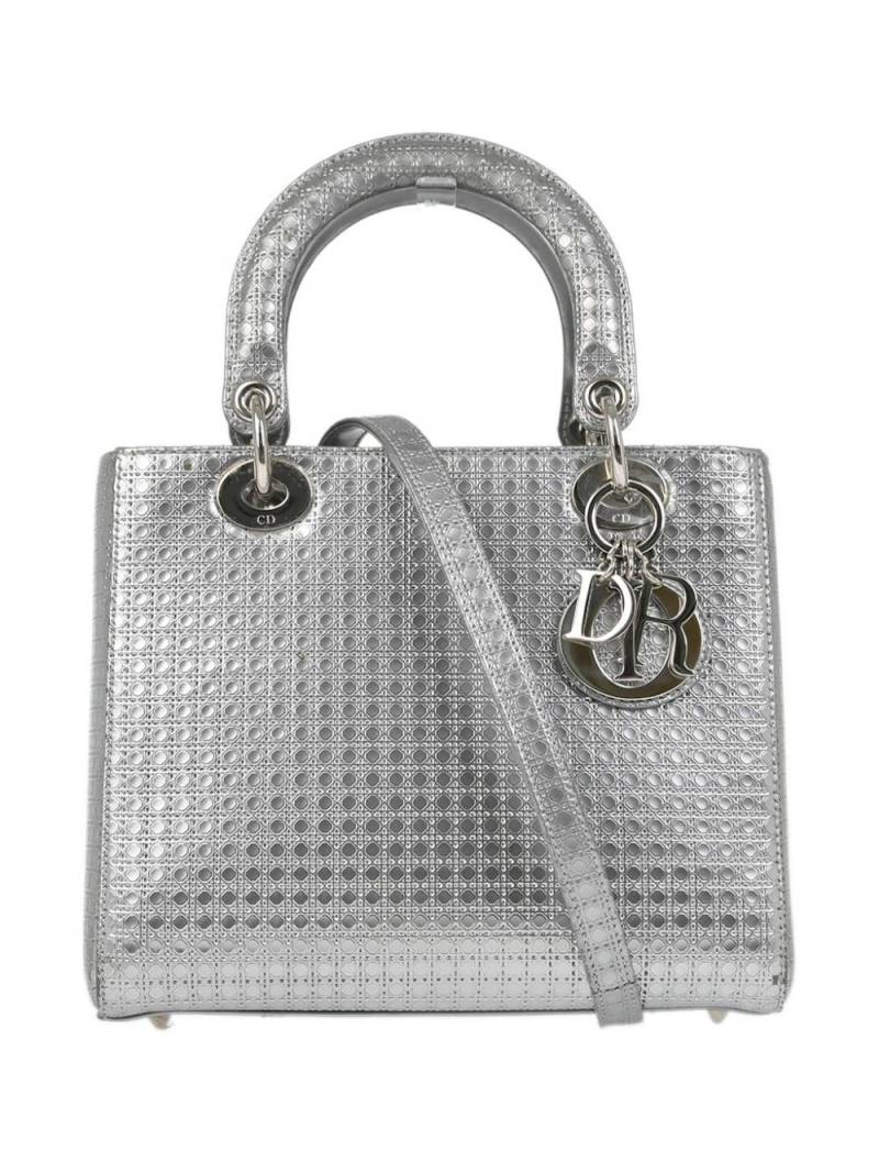 Christian Dior Pre-Owned 2015 Cannage Lady Dior two-way handbag - Silver von Christian Dior Pre-Owned