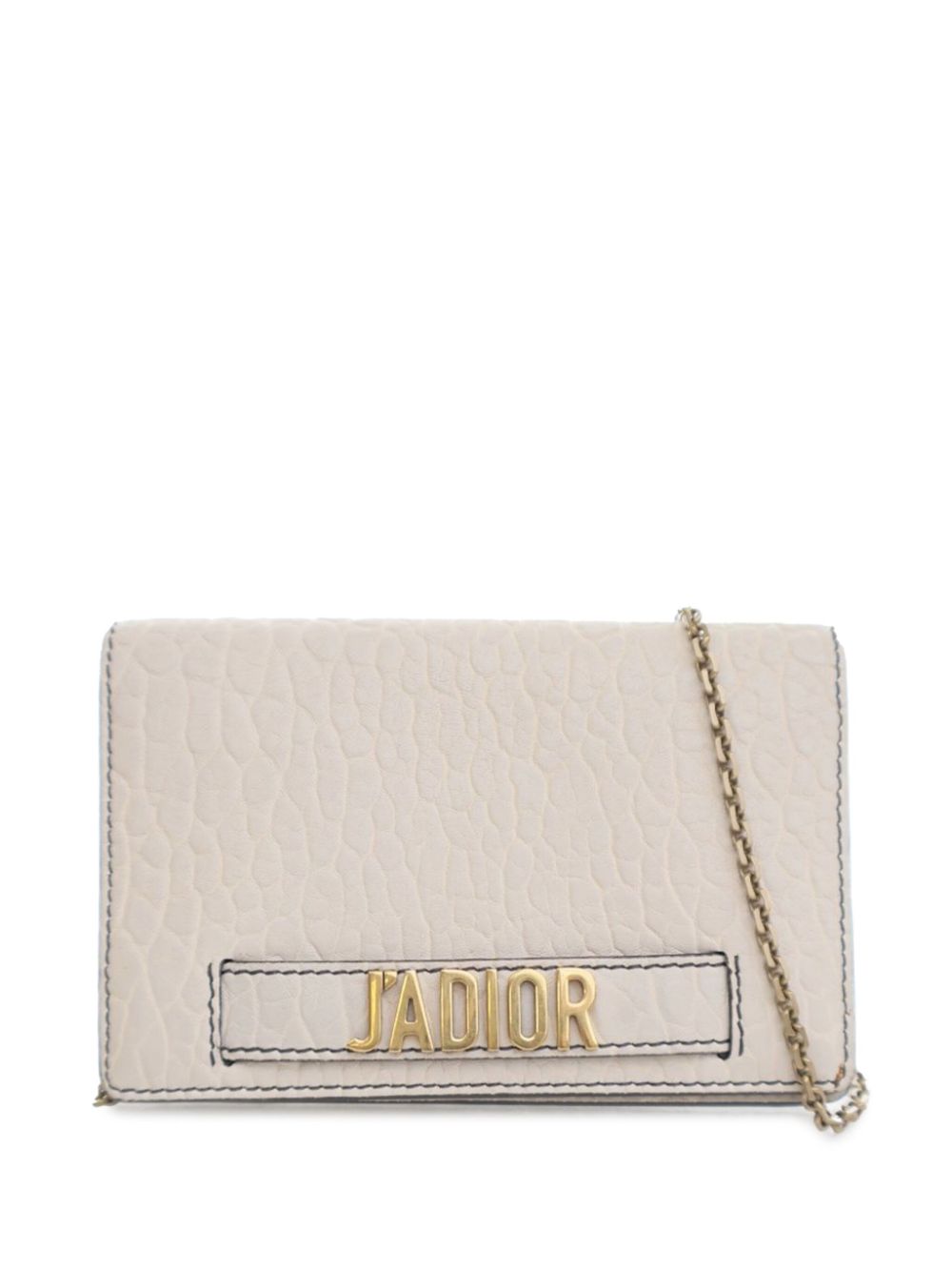 Christian Dior Pre-Owned 2017 Calfskin JAdior Wallet On Chain crossbody bag - White von Christian Dior Pre-Owned