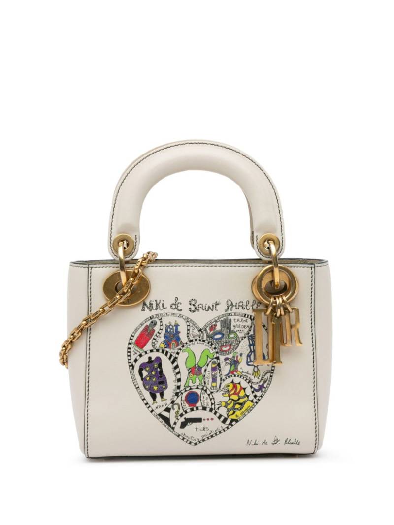 Christian Dior Pre-Owned 2017 Niki de Saint Phalle Mini Calfskin Lady Dior satchel - White von Christian Dior Pre-Owned