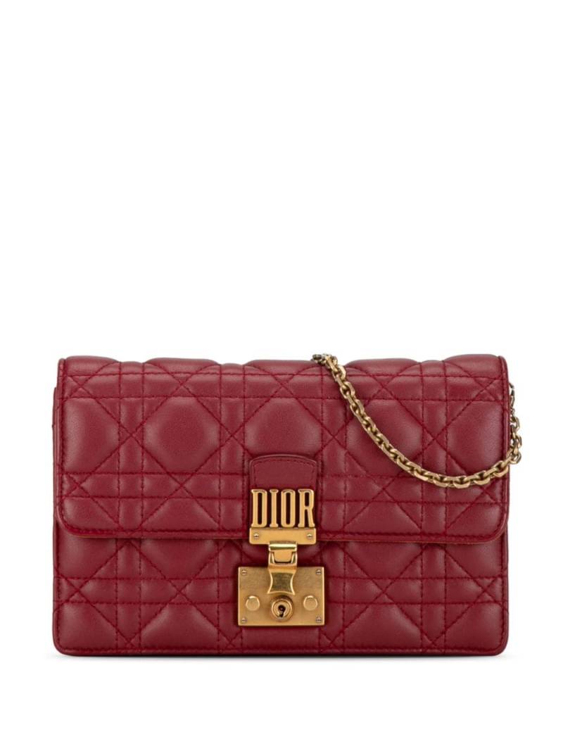 Christian Dior Pre-Owned 2018 Lambskin Cannage DiorAddict Wallet on Chain crossbody bag - Red von Christian Dior Pre-Owned