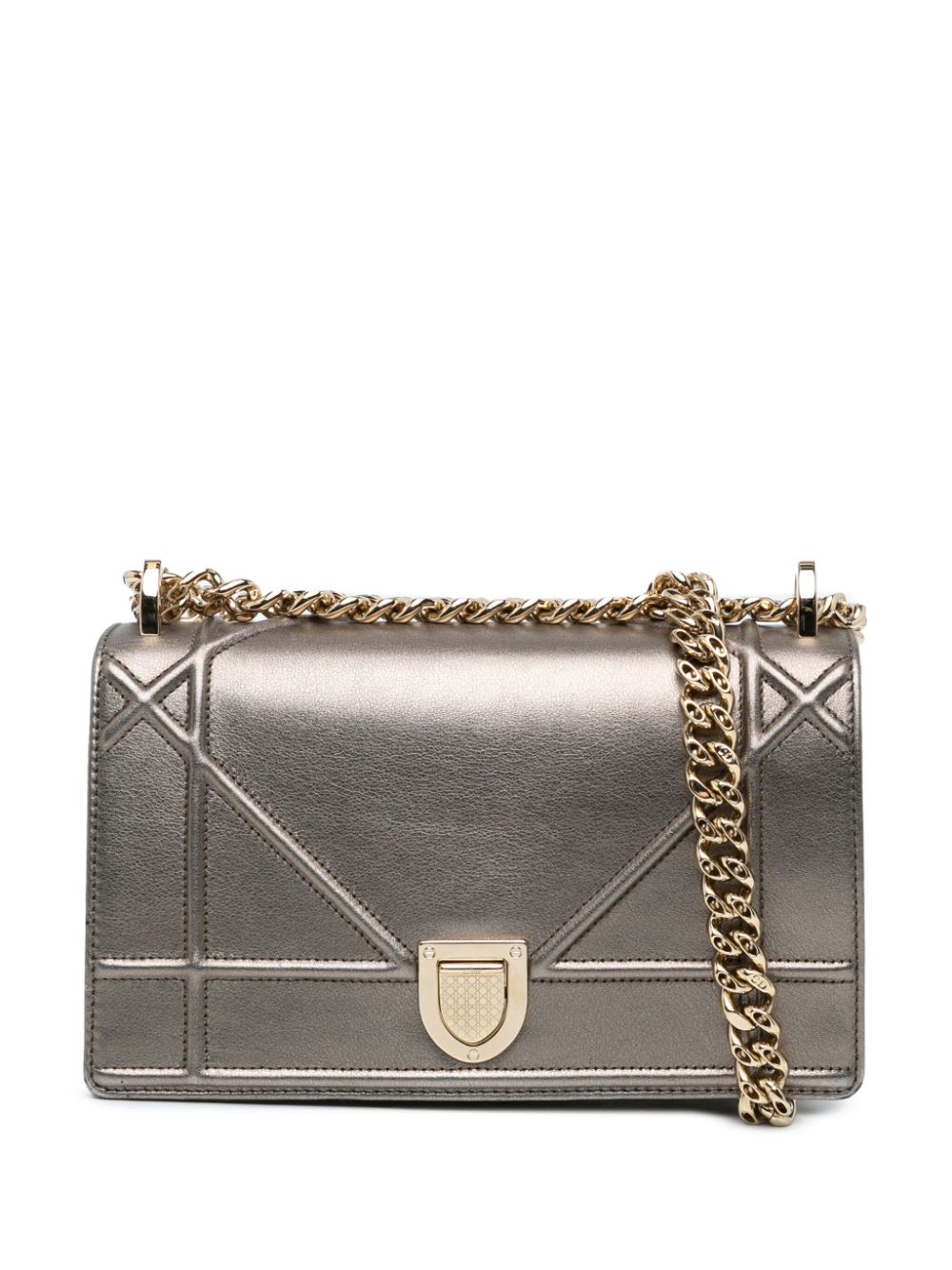 Christian Dior Pre-Owned 2018 Small Calfskin Diorama Flap crossbody bag - Silver von Christian Dior Pre-Owned