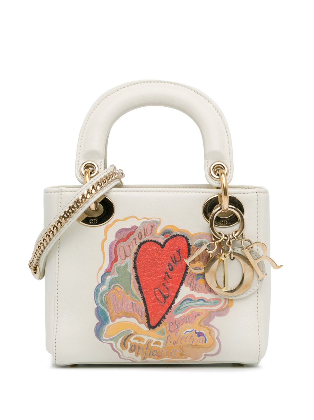 Christian Dior Pre-Owned 2018 x Niki De Saint Phalle Dioramour Mini Lady Dior satchel - White von Christian Dior Pre-Owned