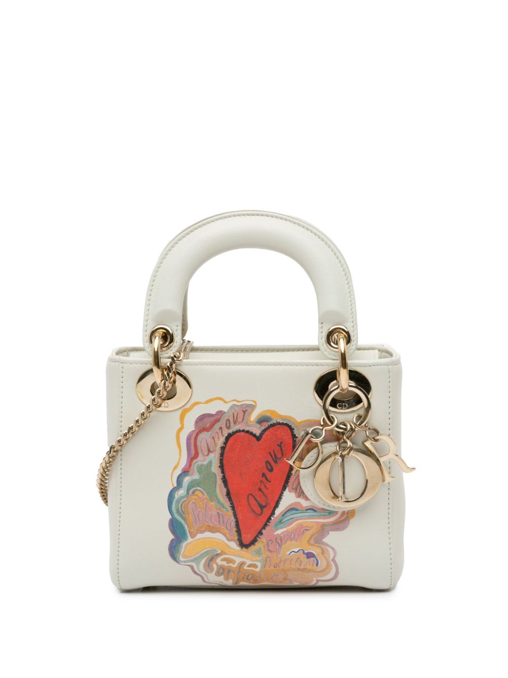 Christian Dior Pre-Owned 2018 x Niki De Saint Phalle Dioramour Mini Lady Dior satchel - White von Christian Dior Pre-Owned