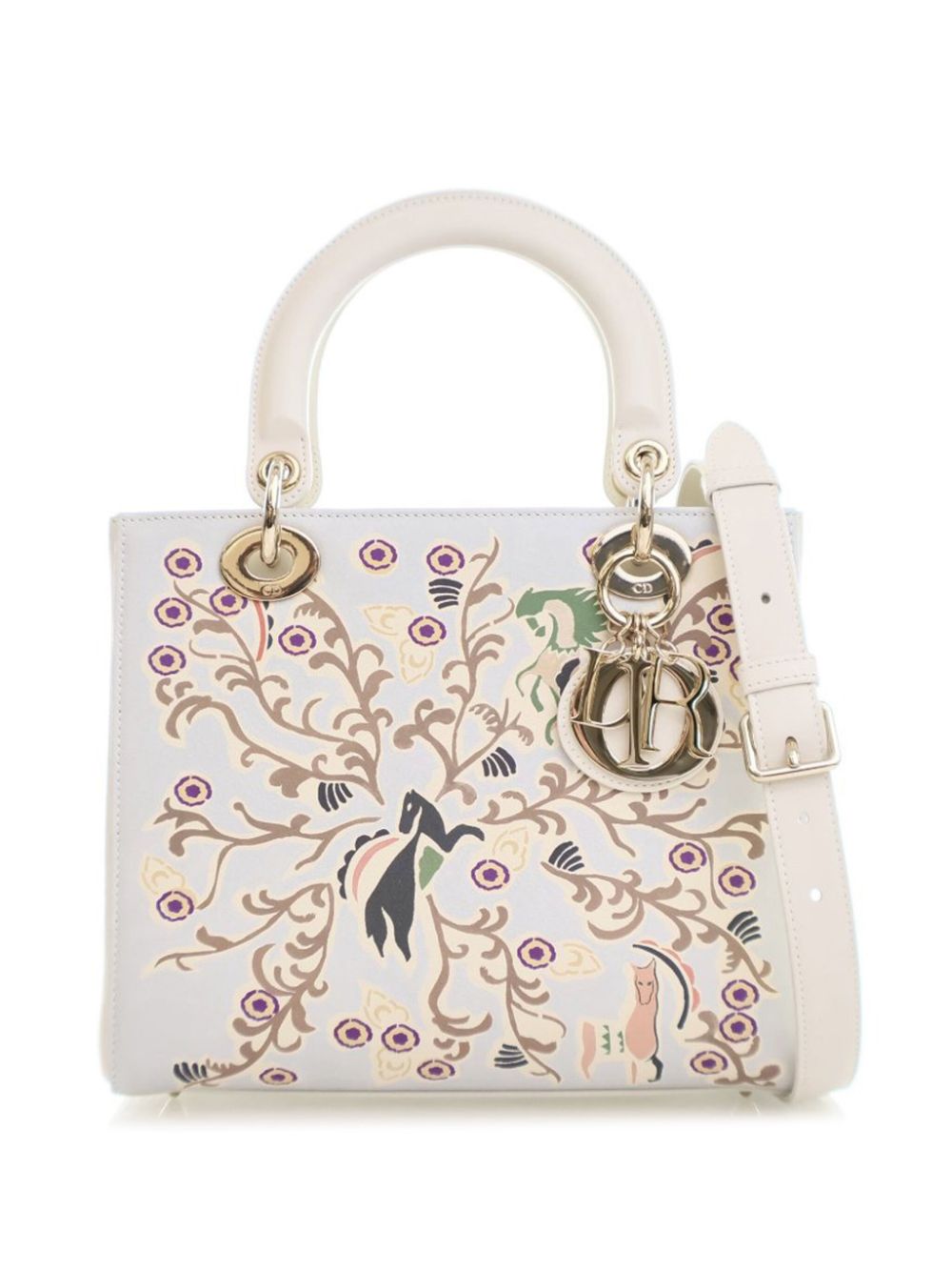 Christian Dior Pre-Owned 2019 Medium Calfskin Fairy Tale Lady Dior satchel - White von Christian Dior Pre-Owned