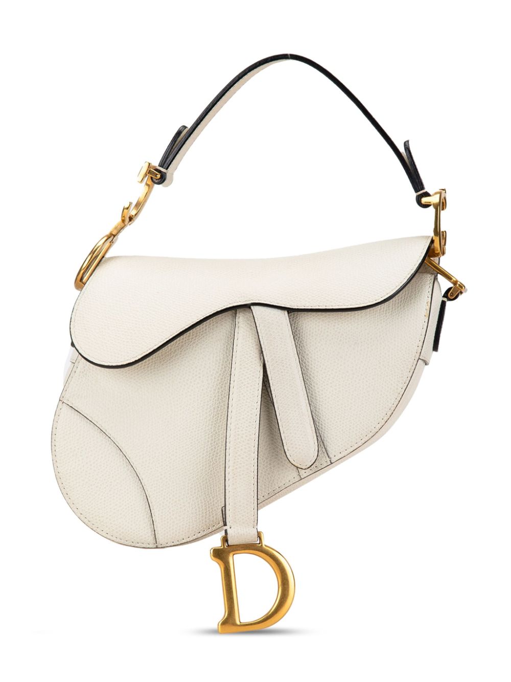 Christian Dior Pre-Owned 2019 Mini Leather Saddle shoulder bag - White von Christian Dior Pre-Owned