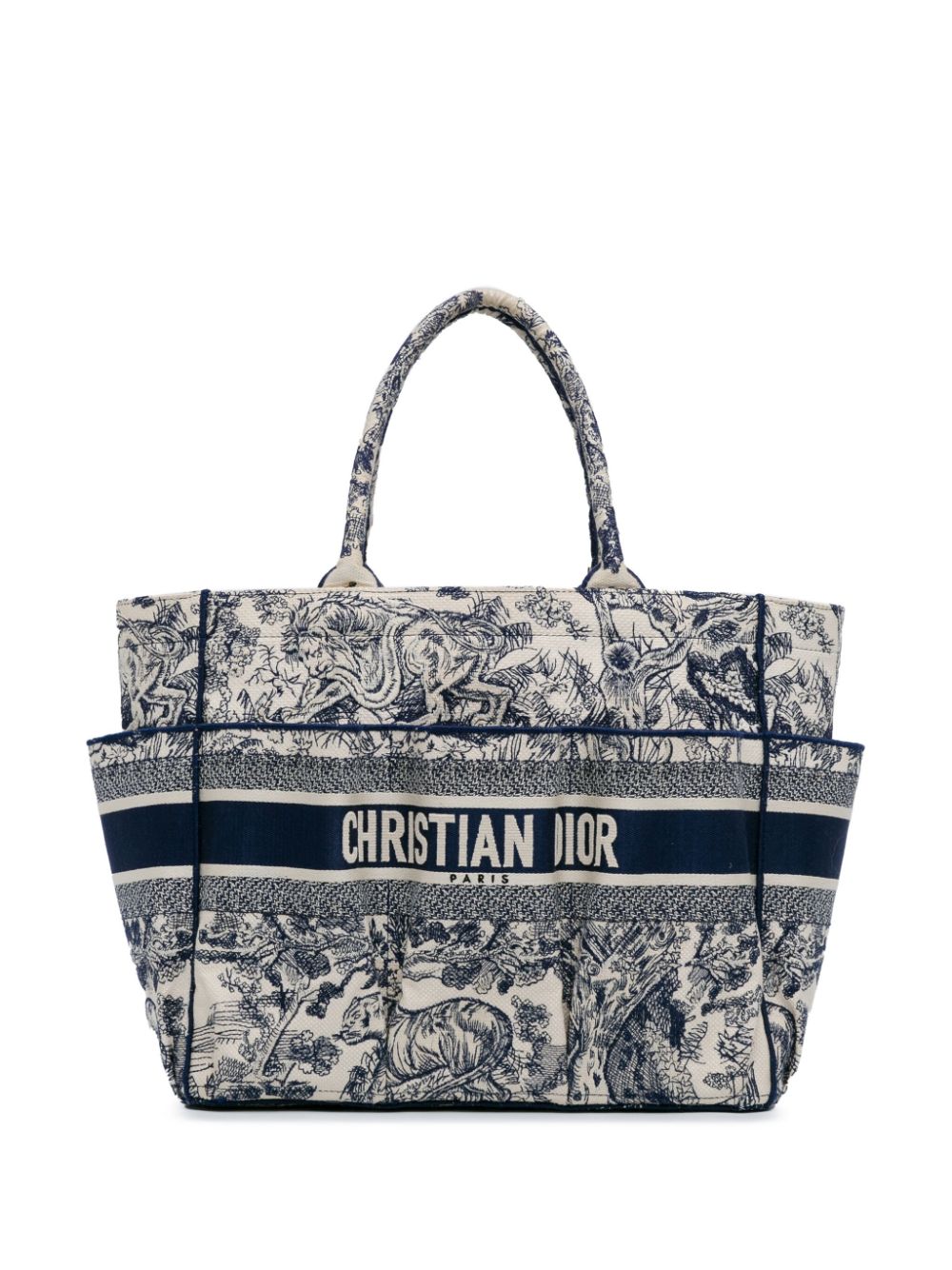 Christian Dior Pre-Owned 2020 Embroidered Toile De Jouy Catherine tote bag - Blue von Christian Dior Pre-Owned