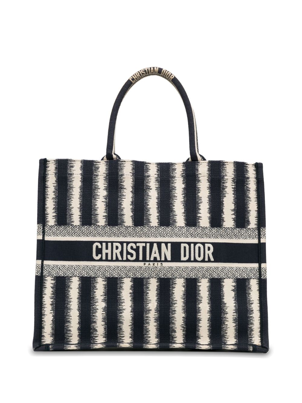 Christian Dior Pre-Owned 2020 Large Striped Book tote bag - Blue von Christian Dior Pre-Owned