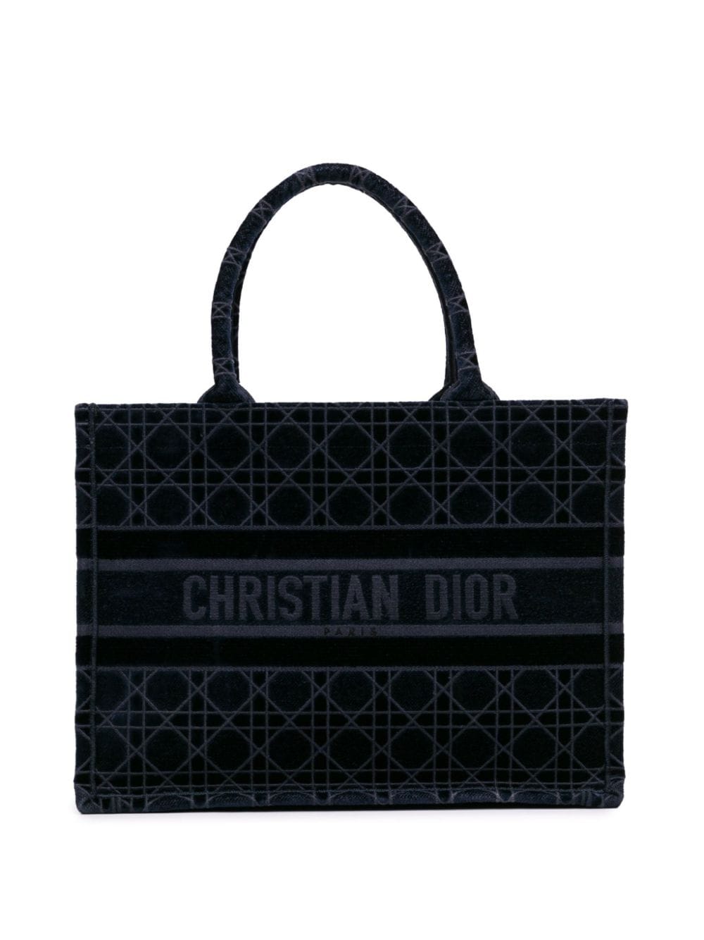 Christian Dior Pre-Owned 2020 Medium Cannage Embroidered Book tote bag - Blue von Christian Dior Pre-Owned