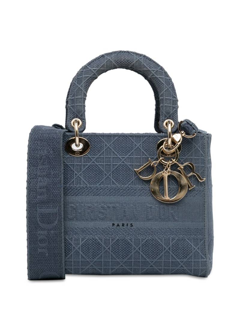 Christian Dior Pre-Owned 2020 Medium Cannage Lady D-Lite satchel - Blue von Christian Dior Pre-Owned