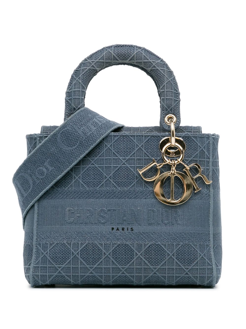 Christian Dior Pre-Owned 2020 Medium Cannage Lady D-Lite satchel - Blue von Christian Dior Pre-Owned