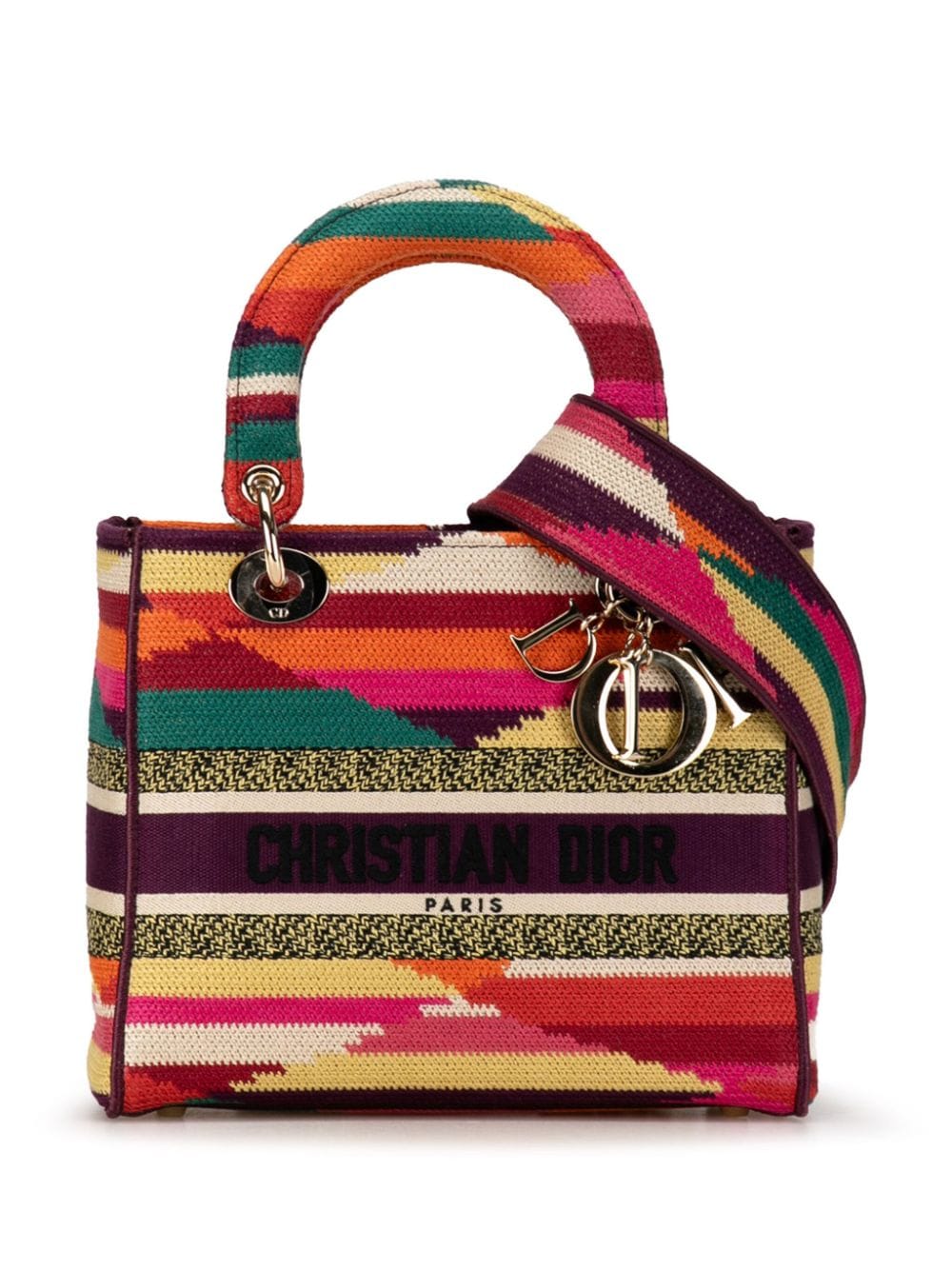 Christian Dior Pre-Owned 2020 Medium Canvas Lady D-Lite satchel - Multicolour von Christian Dior Pre-Owned