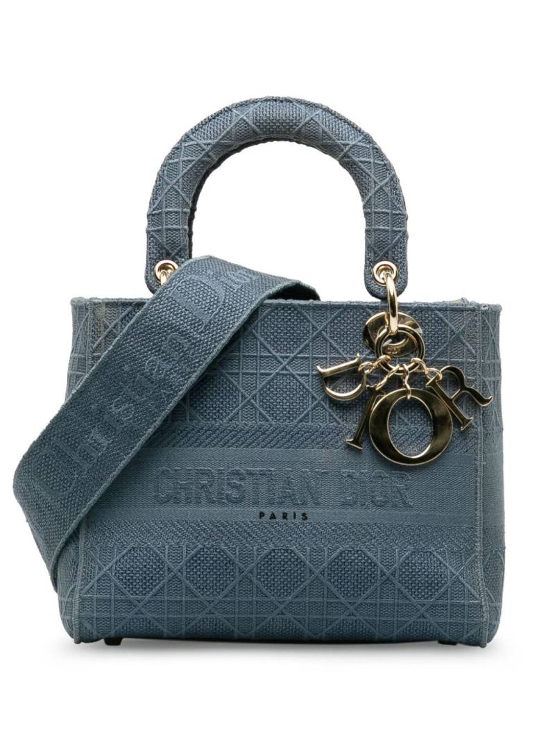 Christian Dior Pre-Owned 2020 medium Cannage Lady D-Lite two-way handbag - Blue von Christian Dior Pre-Owned