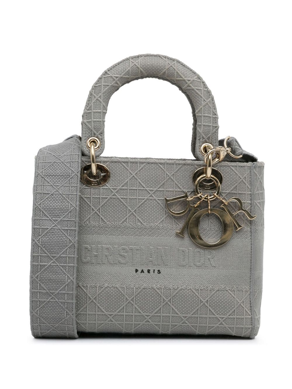 Christian Dior Pre-Owned 2020 medium Cannage Lady D-Lite two-way handbag - Grey von Christian Dior Pre-Owned