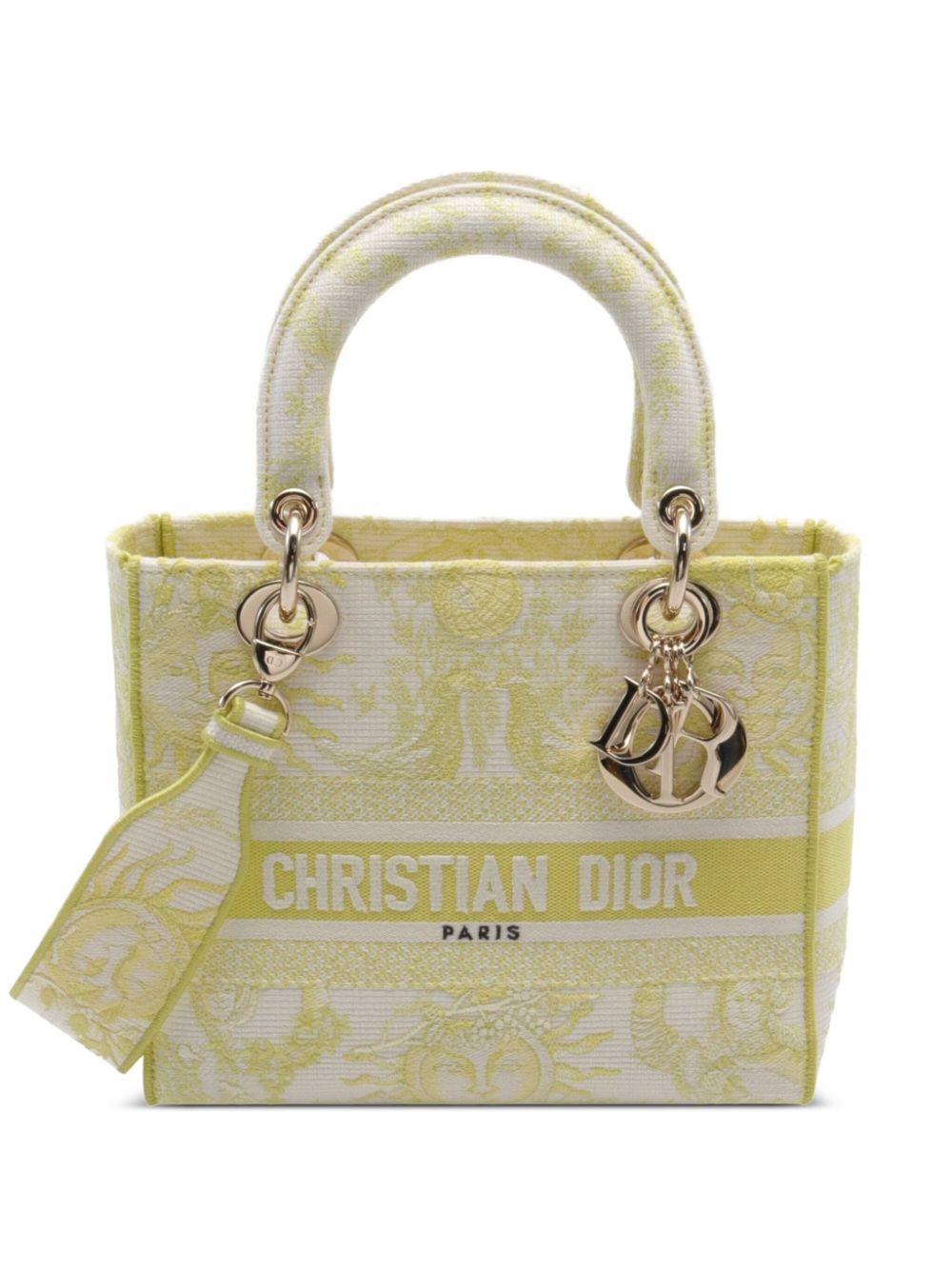 Christian Dior Pre-Owned 2020s medium Lady D-Lite two-way handbag - Yellow von Christian Dior Pre-Owned