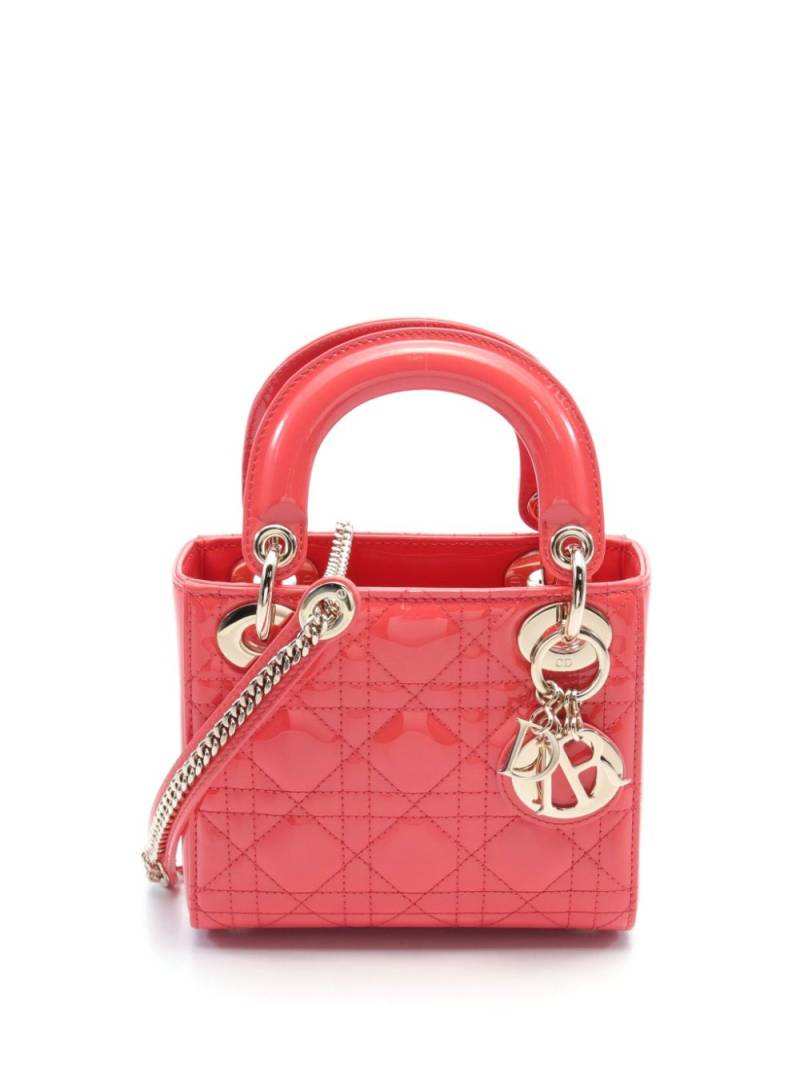 Christian Dior Pre-Owned 2020s mini Cannage Lady Dior two-way handbag - Pink von Christian Dior Pre-Owned