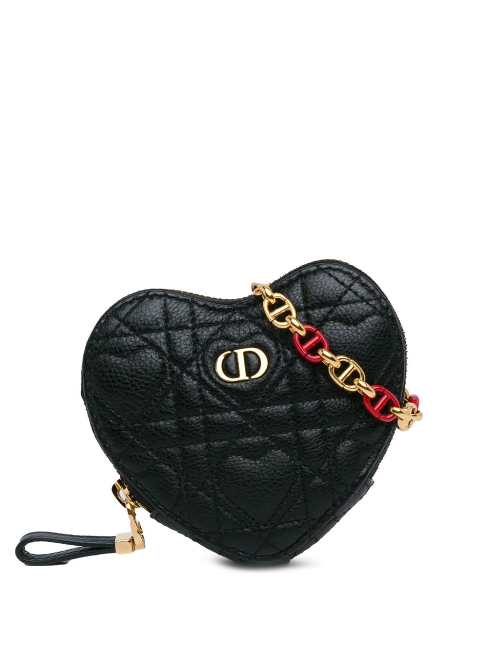 Christian Dior Pre-Owned 2021 DiorAmour Caro Heart Pouch with Chain crossbody bag - Black von Christian Dior Pre-Owned