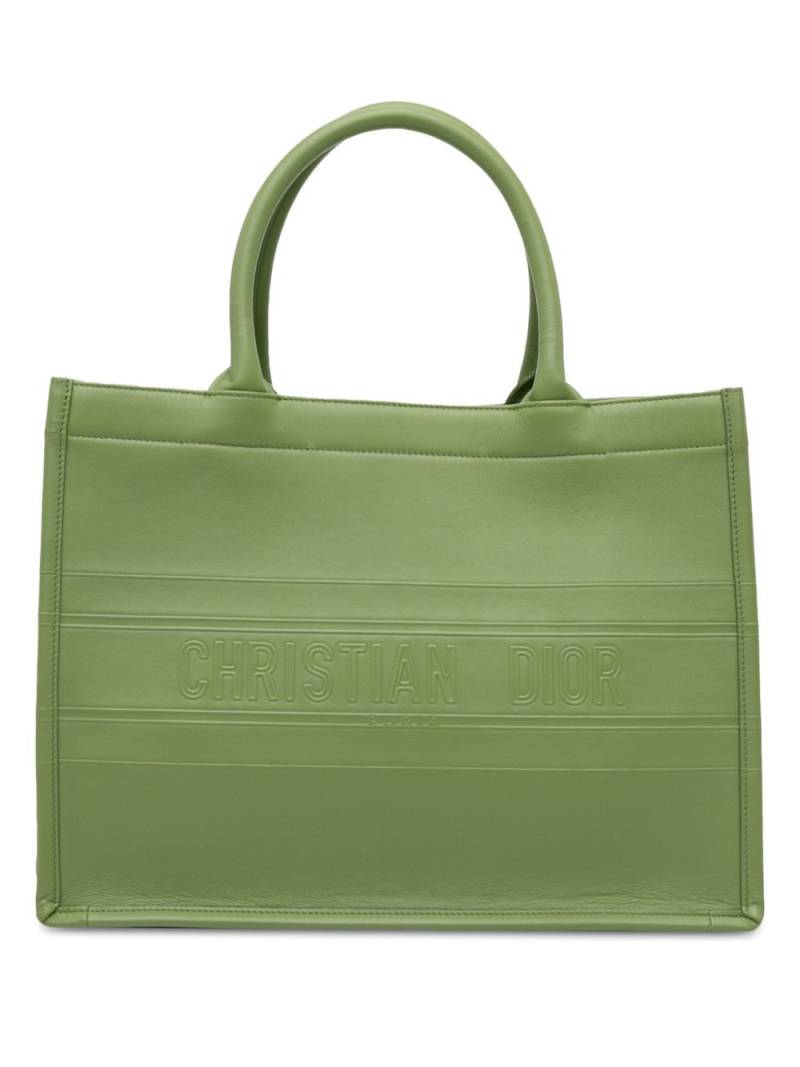 Christian Dior Pre-Owned 2021 Medium Embossed Leather Book tote bag - Green von Christian Dior Pre-Owned