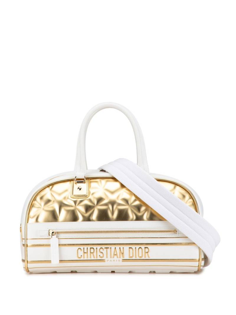 Christian Dior Pre-Owned 2021 Medium Padded Etoile Leather Vibe Zip Bowling Bag satchel - Gold von Christian Dior Pre-Owned