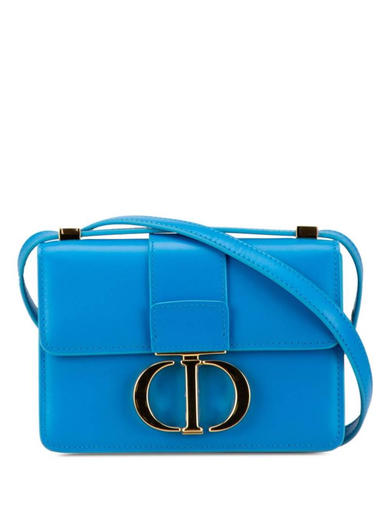 Christian Dior Pre-Owned 2021 Micro Smooth Calfskin 30 Montaigne Flap crossbody bag - Blue von Christian Dior Pre-Owned