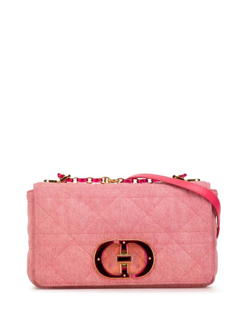 Christian Dior Pre-Owned 2022 Medium Macrocannage Denim Caro crossbody bag - Pink von Christian Dior Pre-Owned