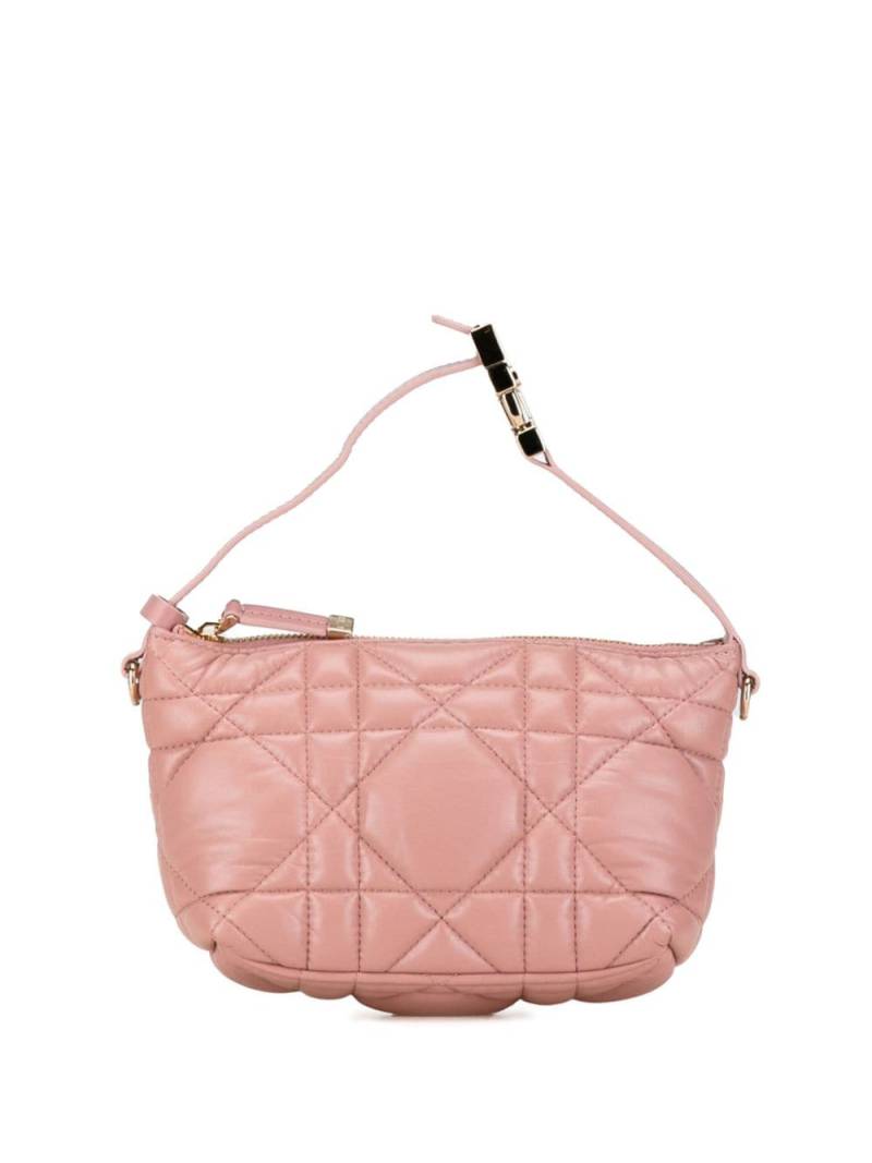 Christian Dior Pre-Owned 2022 Small Calfskin Macrocannage DiorTravel Nomad pouch - Pink von Christian Dior Pre-Owned