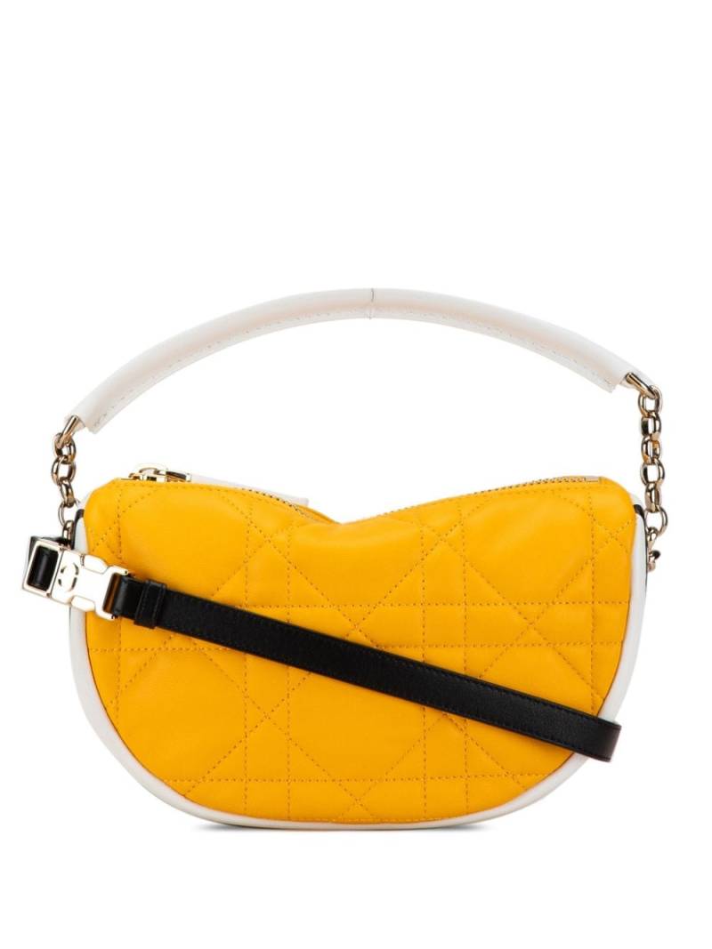 Christian Dior Pre-Owned 2022 Small Lambskin Cannage Dior Vibe Hobo satchel - Yellow von Christian Dior Pre-Owned