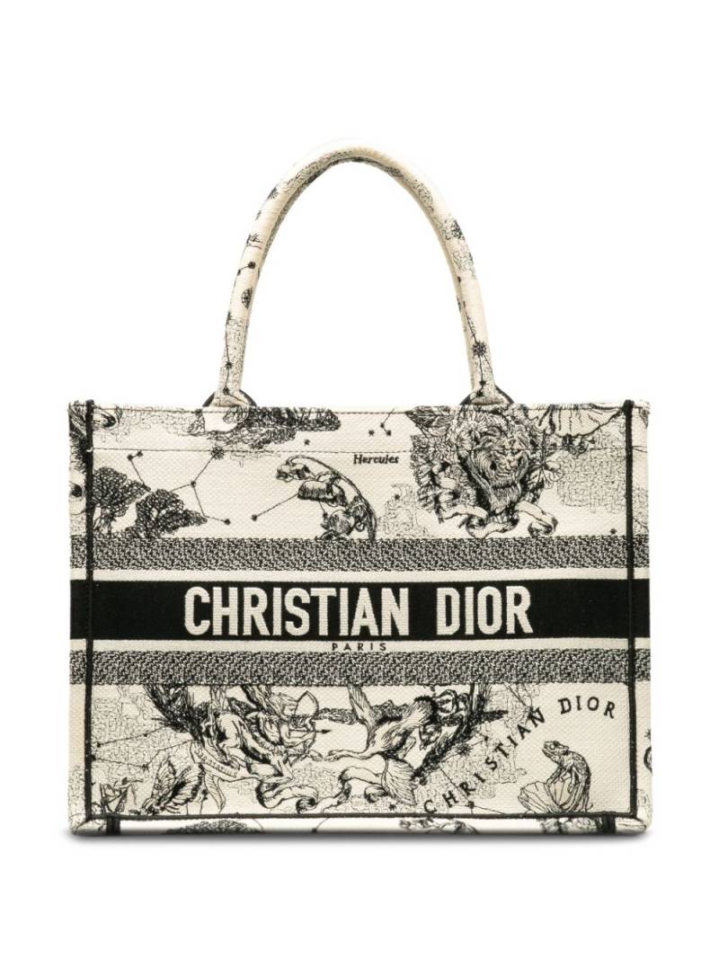 Christian Dior Pre-Owned 2022 small Zodiac Book Tote bag - White von Christian Dior Pre-Owned