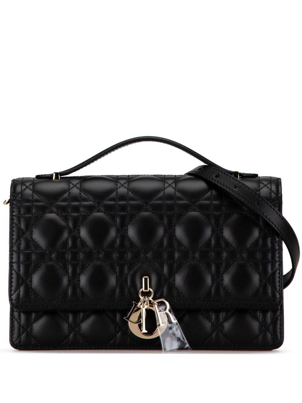 Christian Dior Pre-Owned 2023 Lambskin Cannage My Dior Top Handle Bag satchel - Black von Christian Dior Pre-Owned